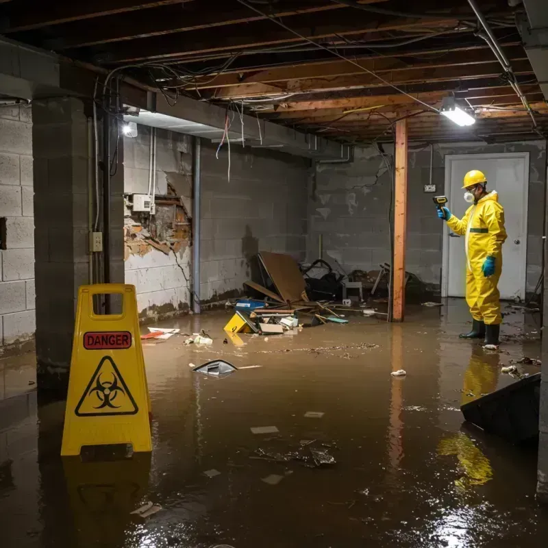 Flooded Basement Electrical Hazard in Foxborough, MA Property